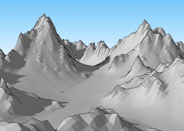 山体3D模型图片