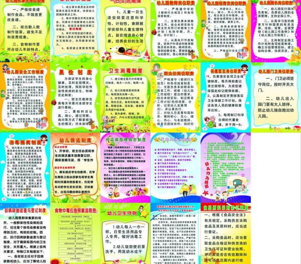 幼兒園規(guī)章制度展板圖片