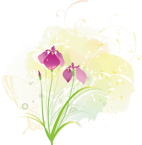 韓國(guó)卡通花紋矢量圖下載