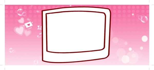 粉色电视机相框图片