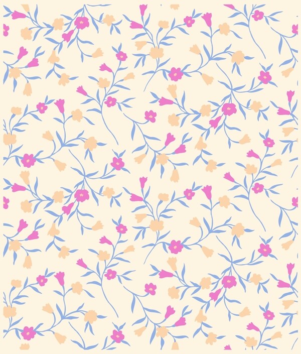 韓國矢量花紋背景矢量圖02