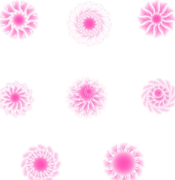 几种粉色花朵素材图片