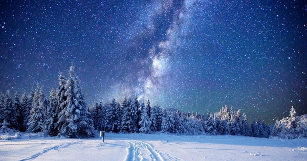 浪漫星空图片雪景图片素材壁纸