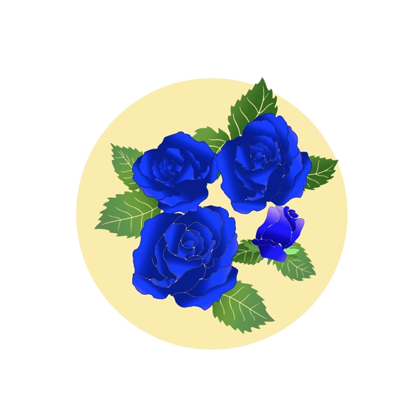 玫瑰手绘玫瑰蓝色玫瑰蓝色妖姬玫瑰花
