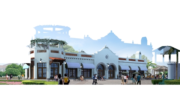 歐式建筑2PSD