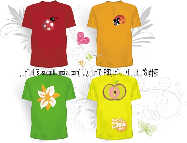 夏季服裝印花設(shè)計(jì)矢量素材