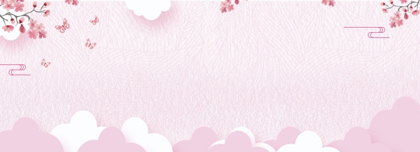 粉色花朵纹理banner