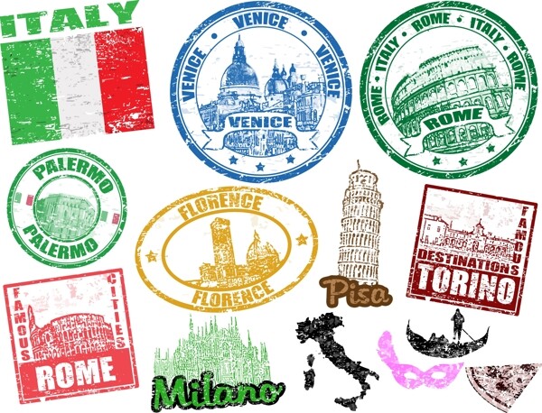 意大利旅行图章