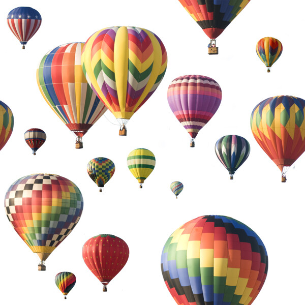 各种彩色热气球图片