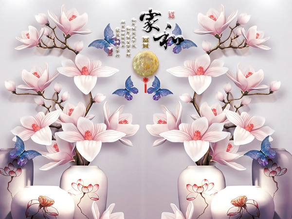 3D浮雕玉雕背景墻