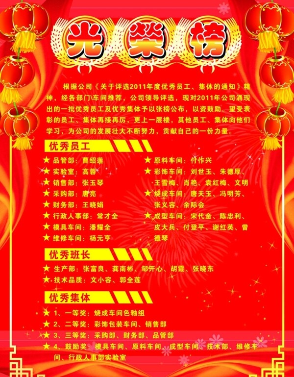 光榮榜