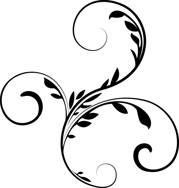 矢量花卉渦流