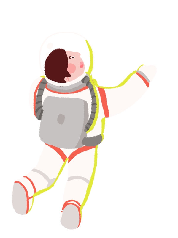 太空之旅飞行员装饰插画