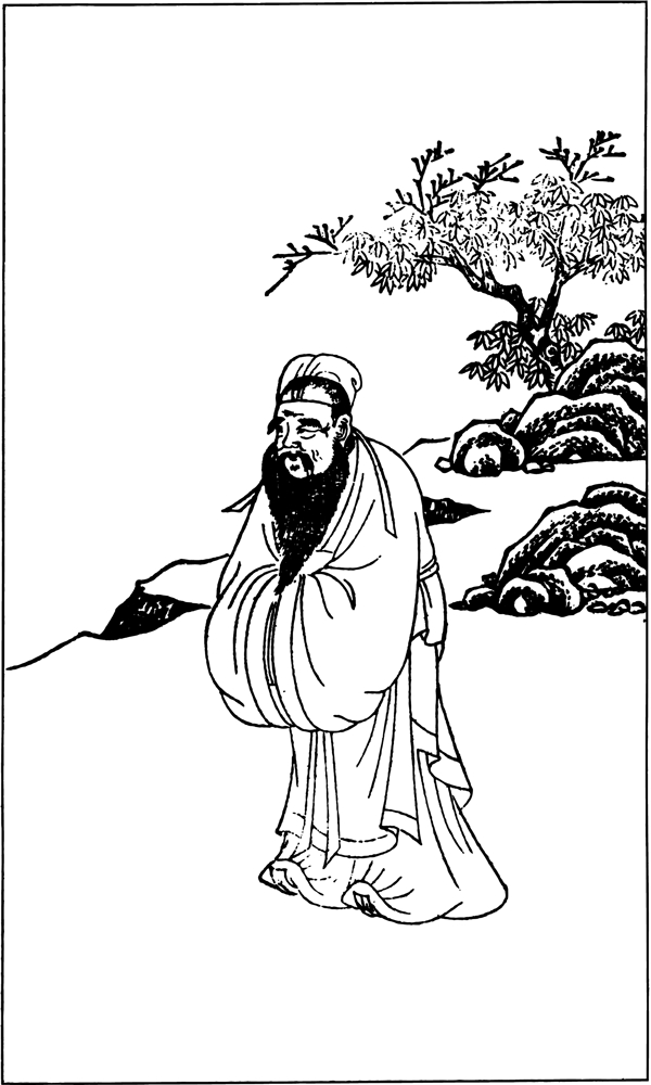 古版畫教化類人物畫矢量EPS格式0351