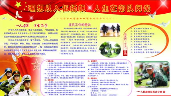 征兵展板圖片