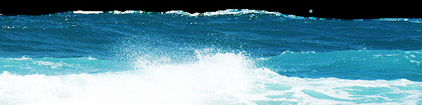 蓝色大海海浪免抠png透明图层素材
