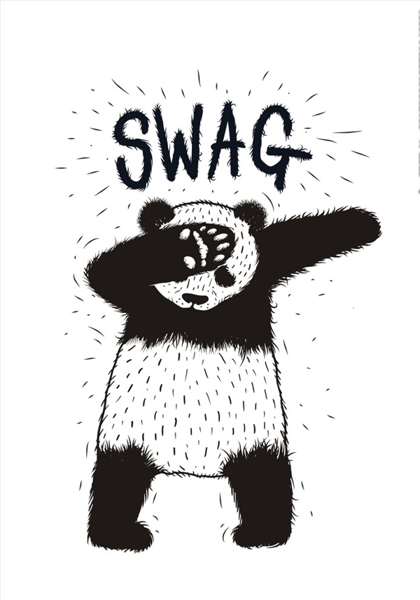 卡通大熊猫跳舞矢量图下载