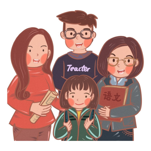 可愛(ài)風(fēng)學(xué)校同學(xué)老師免摳元素