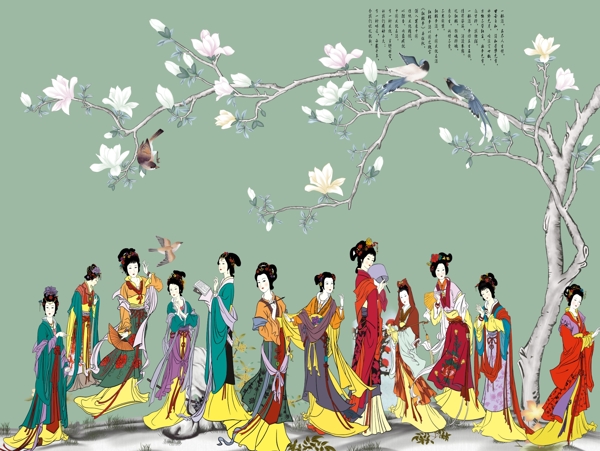 新中式背景墻