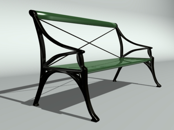 鐵架公共座椅3D模型