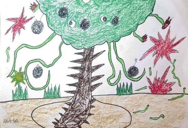 儿童画简笔画神奇的手榴弹球图片