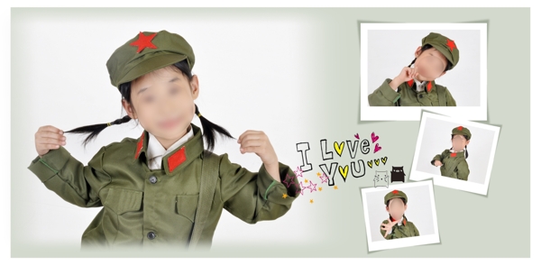 兒童攝影模板圖片
