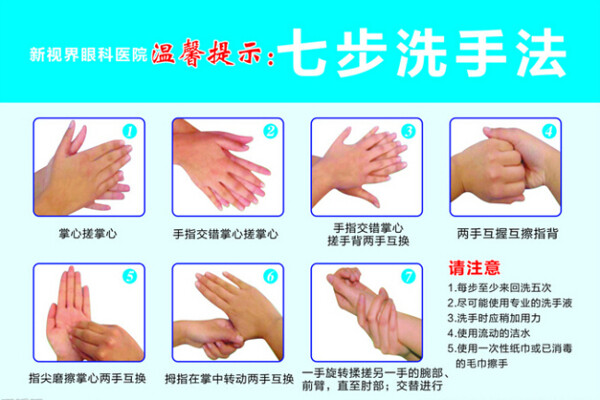 七步洗手法KT板