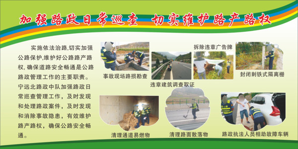 路政宣傳海報模板