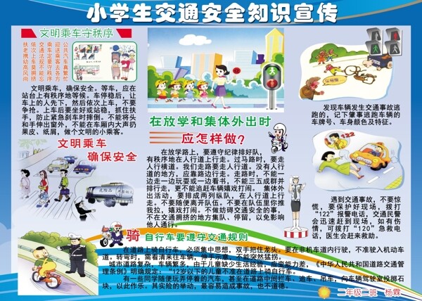 小學(xué)生交通安全知識展板圖片