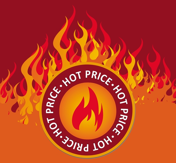 商品热卖标签与火焰