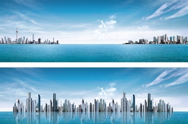 海景多樓圖片