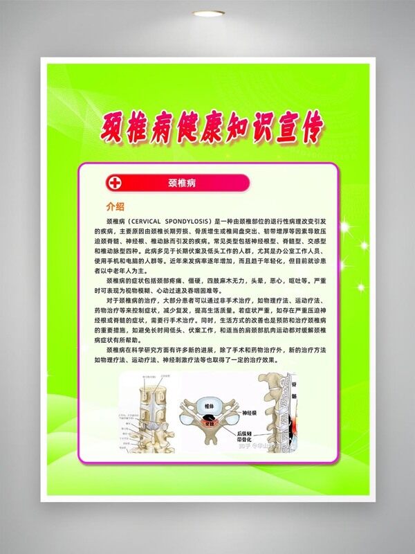  颈椎病健康知识宣传海报