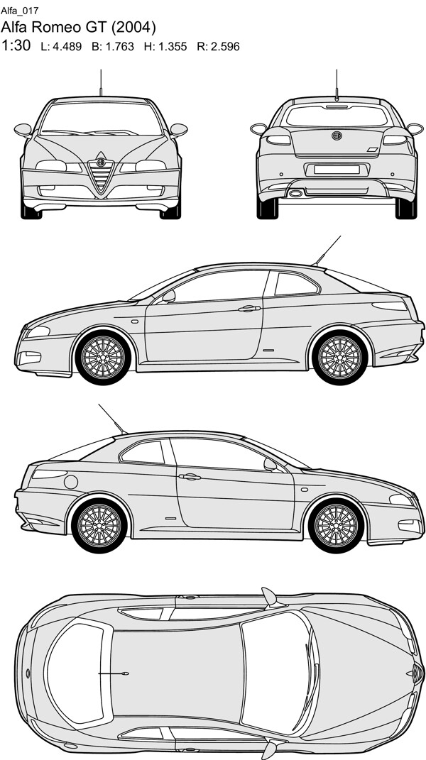 AlfaRomeo汽车设计平面图