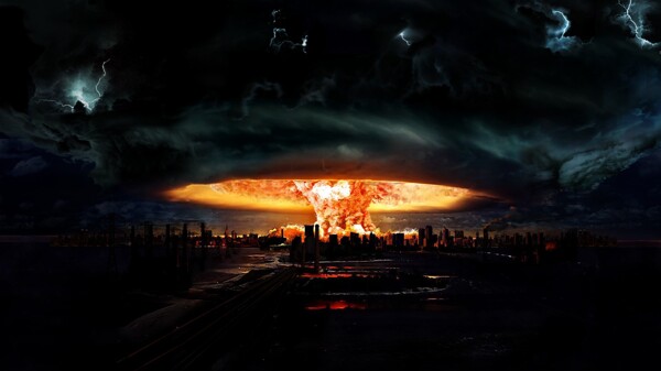 核弹爆炸中的城市