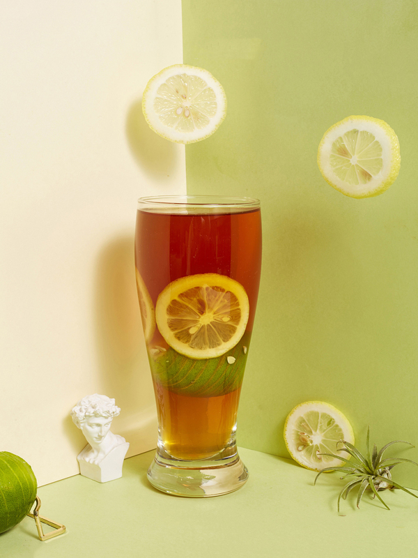 高顏值網(wǎng)紅檸檬紅茶清爽果茶飲品