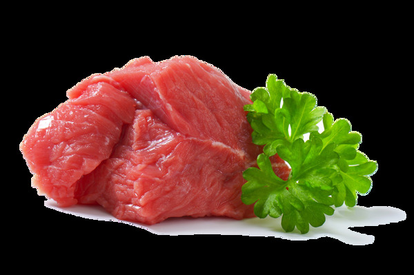 紅色新鮮生牛肉與歐芹 
