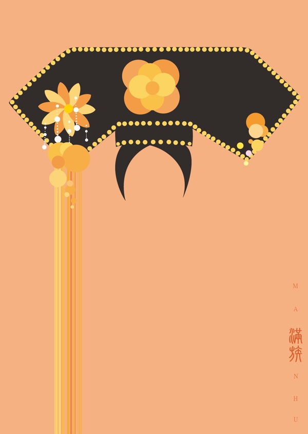 民族頭飾創(chuàng)意海報(bào)