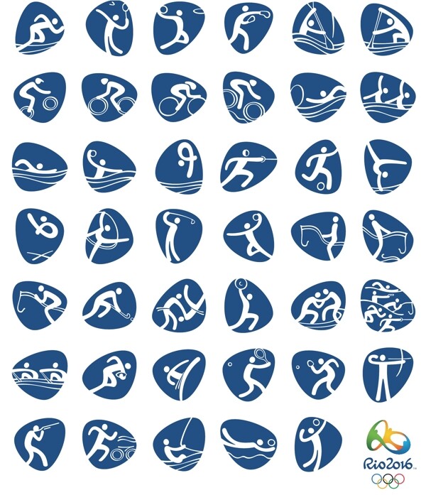 2016年里约奥运会体育图标图片