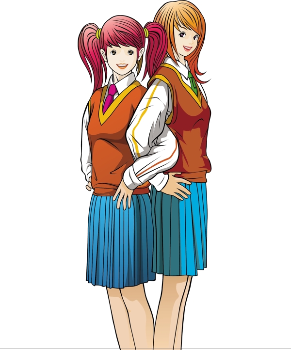 女性世界矢量人物AI0289