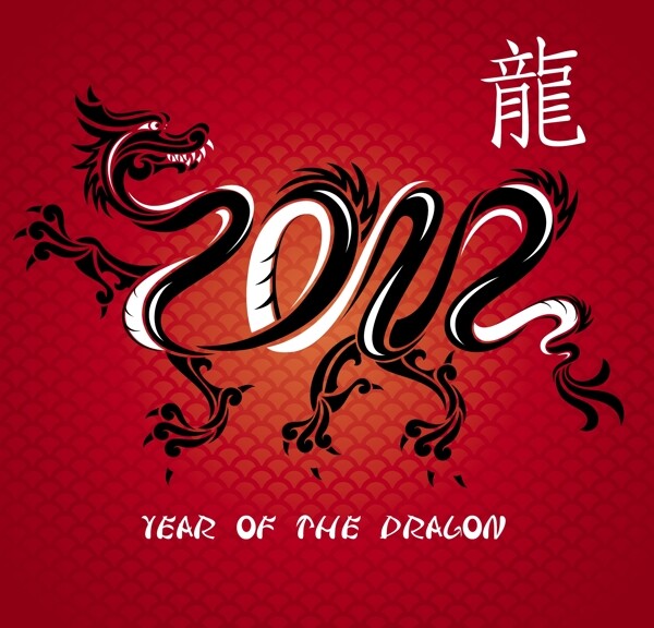 龍背景矢量素材
