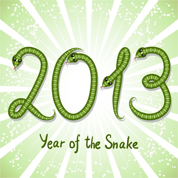 2013年的蛇创意图形矢量素材03
