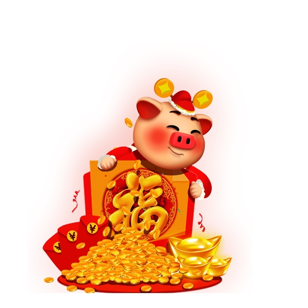 2019猪年大吉新年元素设计