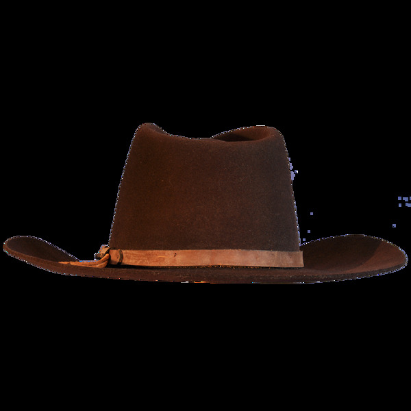 棕褐色牛仔帽正面图免抠png透明素材