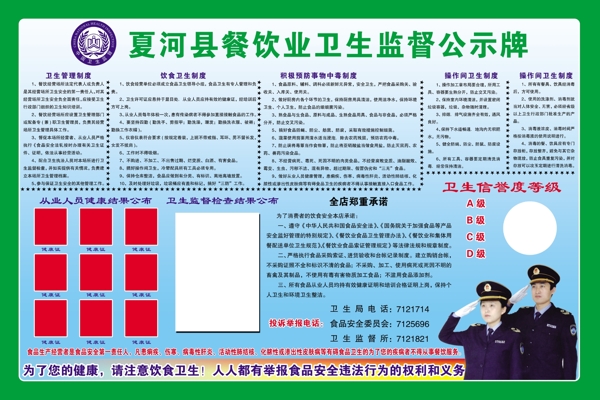 衛(wèi)生監(jiān)督公示牌圖片