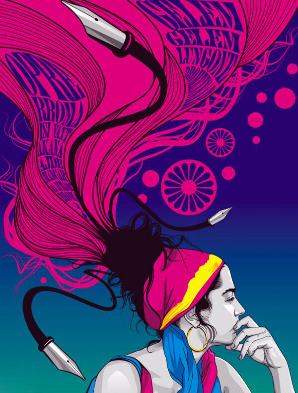 位圖插畫時尚插畫人物插畫藝術(shù)效果免費素材