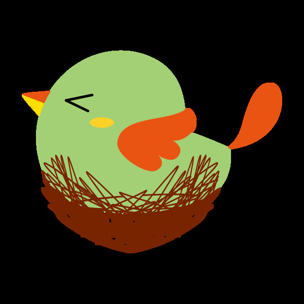 卡通鳥