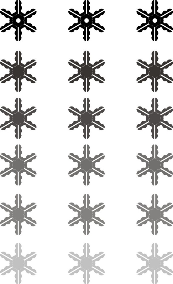 漸變雪花移門