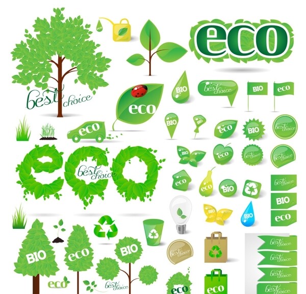 绿色生态图标
