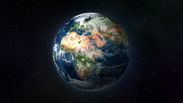 地球在空间旋转运动的背景视频免费下载