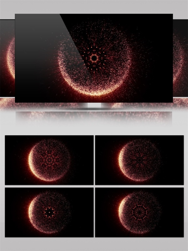 暗光粒子球动态视频素材